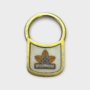 RJ Reynolds RJR Together We Make It Happen VTG Tobacco Leaf Keychain Carousel